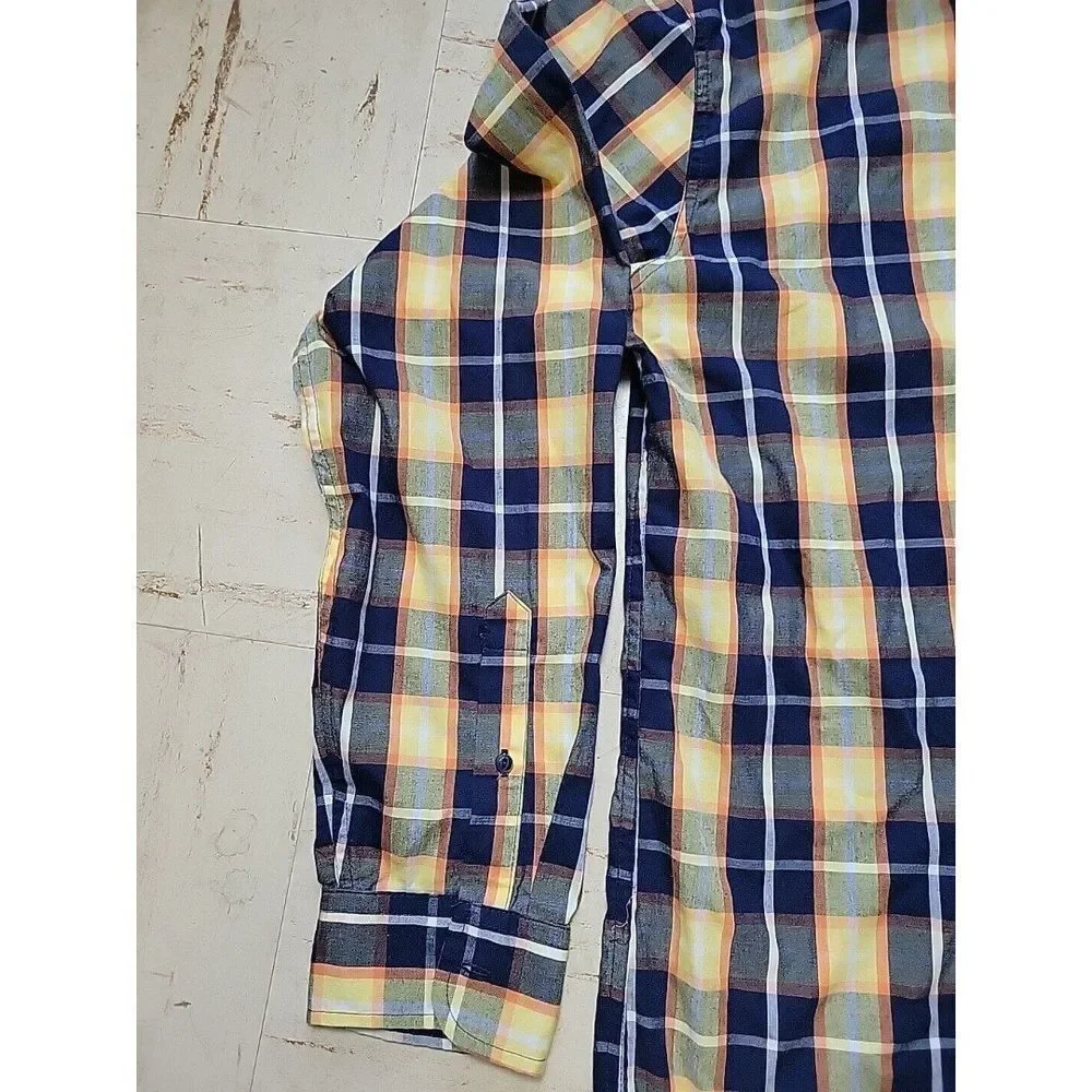 Levis‎ Mens Shirt XL Plaid Long Sleeve Button Up Yellow Levi's Egypt